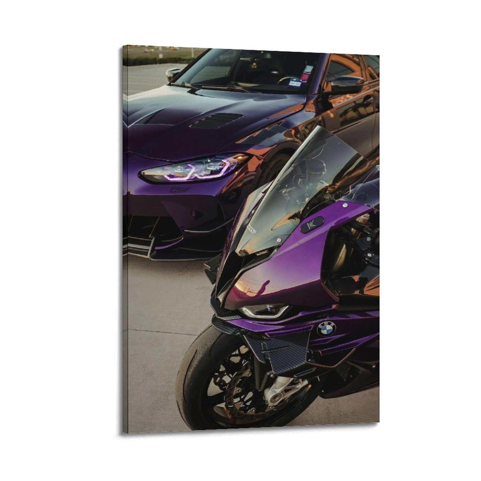 XKUGA Supercar Poster G80 M3 Competition S1000RR Superbike Modern Decorative Canvas Prints - Ideal Wall Art for Family, Man Cave, Game Room, Boys & Girls Bedroom 20x30inch(50x75cm)