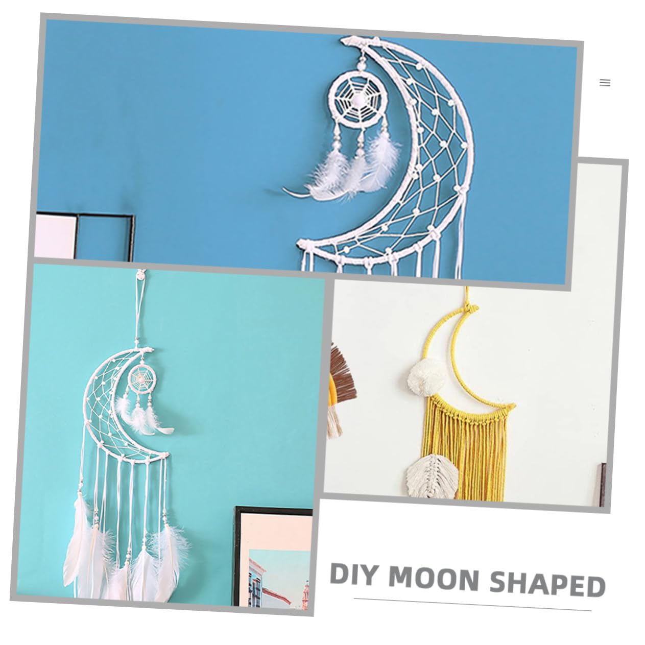 Generisch 12 Stück Teiliges DIY Mond Rahmen aus Metallringen zum Basteln Langlebig Vielseitig für Wanddekoration und Pflanzenkränze Kreative DIY Zubehör