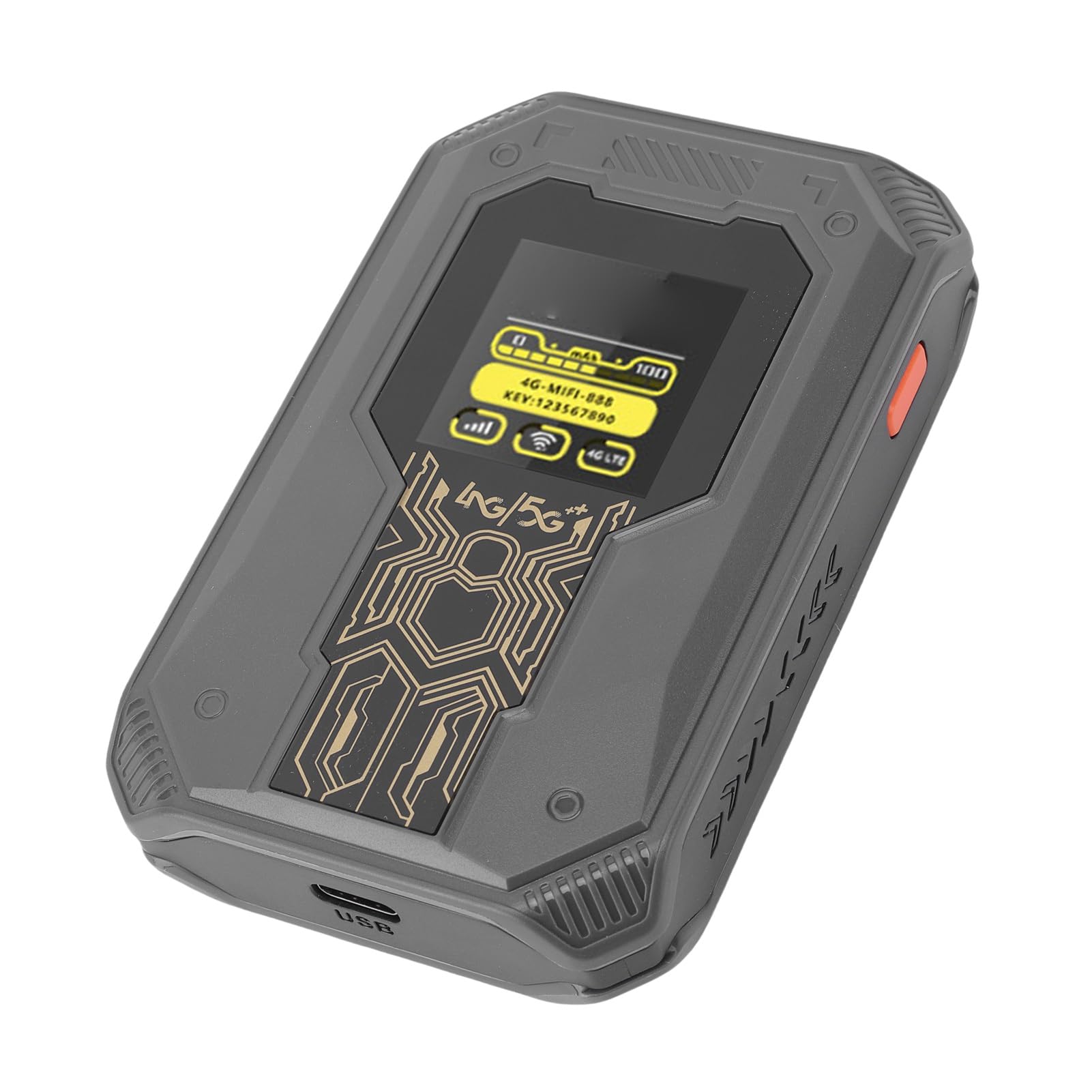 Ejoyous Hotspot WiFi Mobile, Router Mobile 4G con Slot per Scheda SIM, Hotspot Portatile da 300 Mbps a 2,4 GHz, Batteria Ricaricabile da 4000 MAh, Visualizzazione 'ora, Viaggi d'affari per Uso