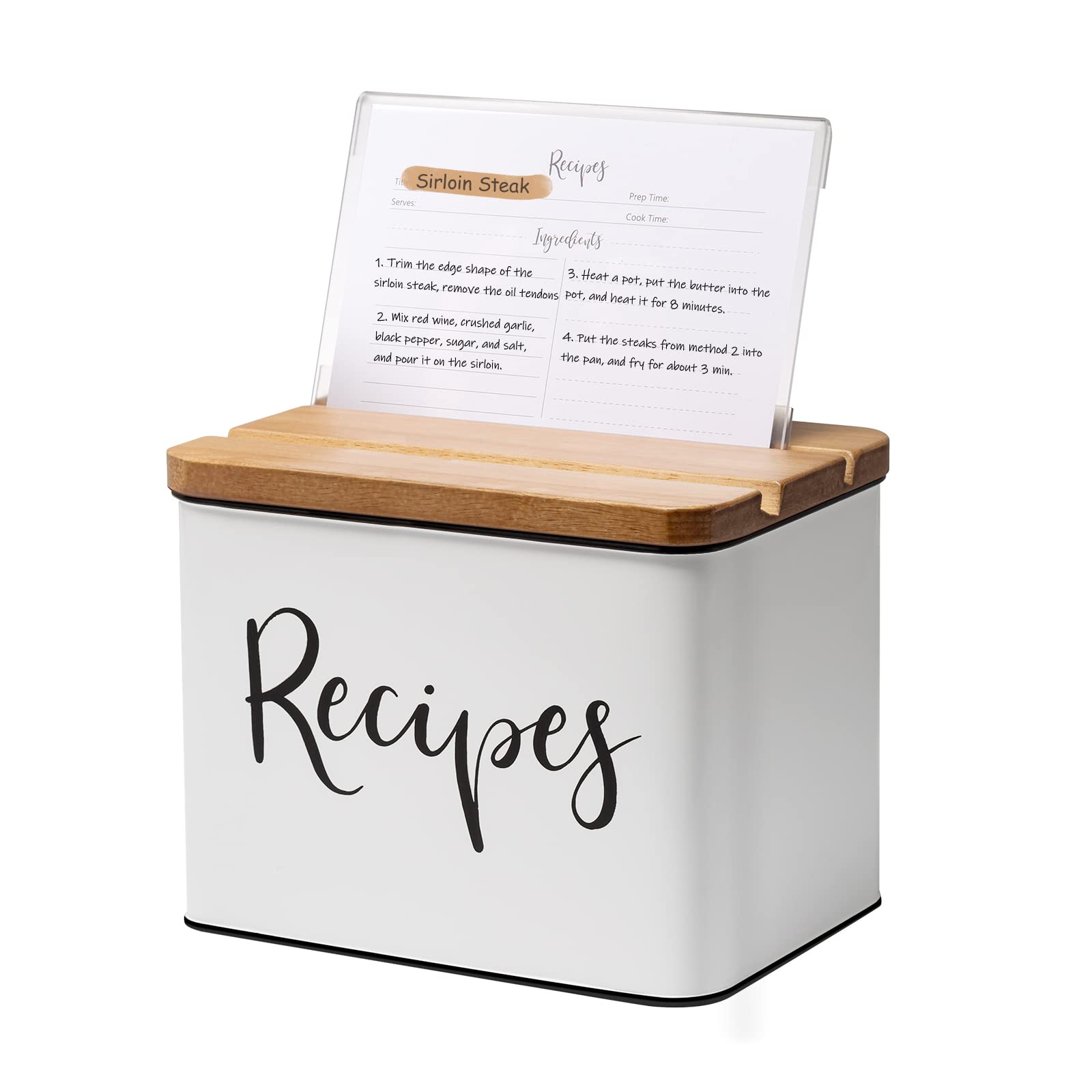 Metal Recipe Box