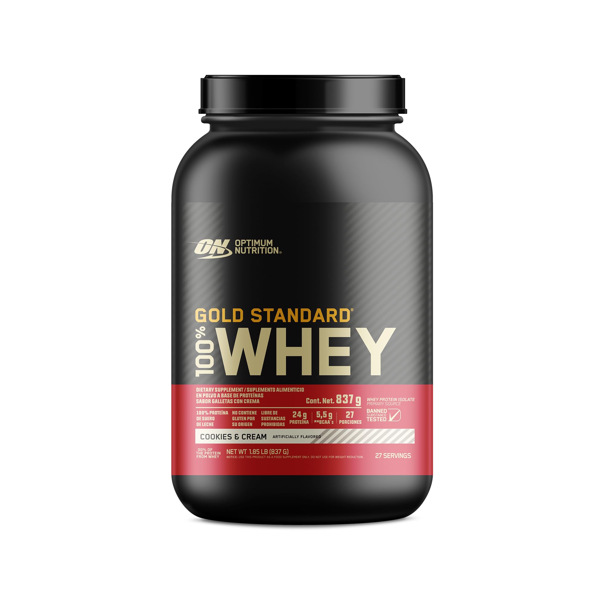 Optimum Nutrition Gold Standard 100% Whey, Cracker Flavor, 2 Pound