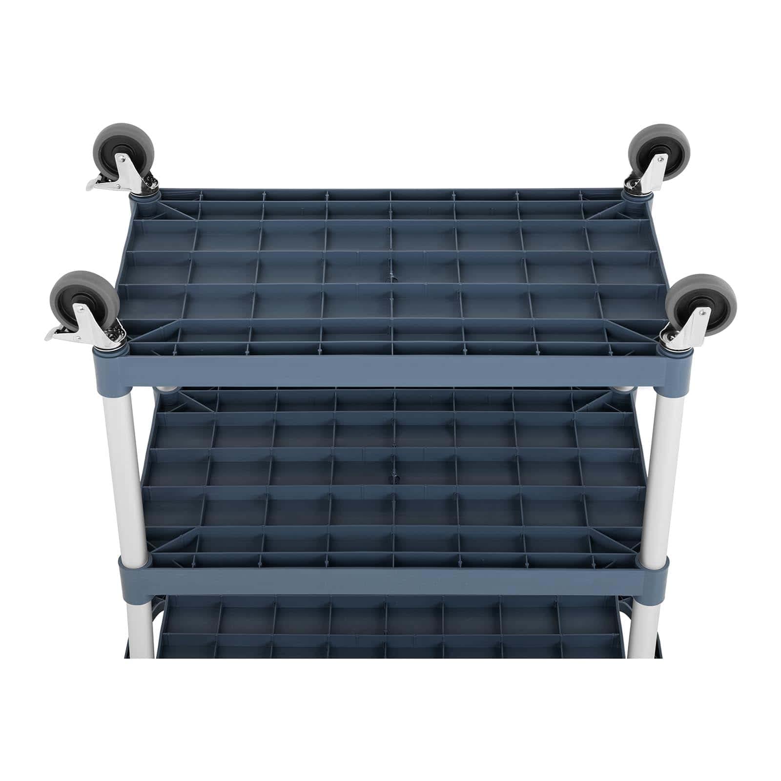 Royal Catering Carrello Di Servizio Ristorante Carrello Per Sala RC-ST910SS (3 Ripiani, 4 Ruote, 150 kg, Alluminio)