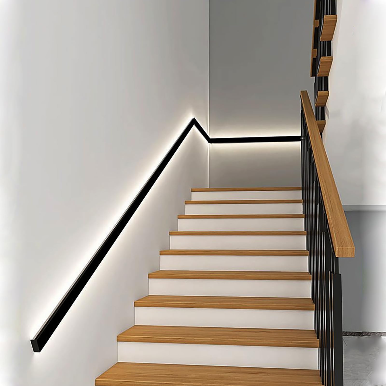 Main courante d'escalier avec capteur de mouvement rampe lumineuse LED murale intérieure