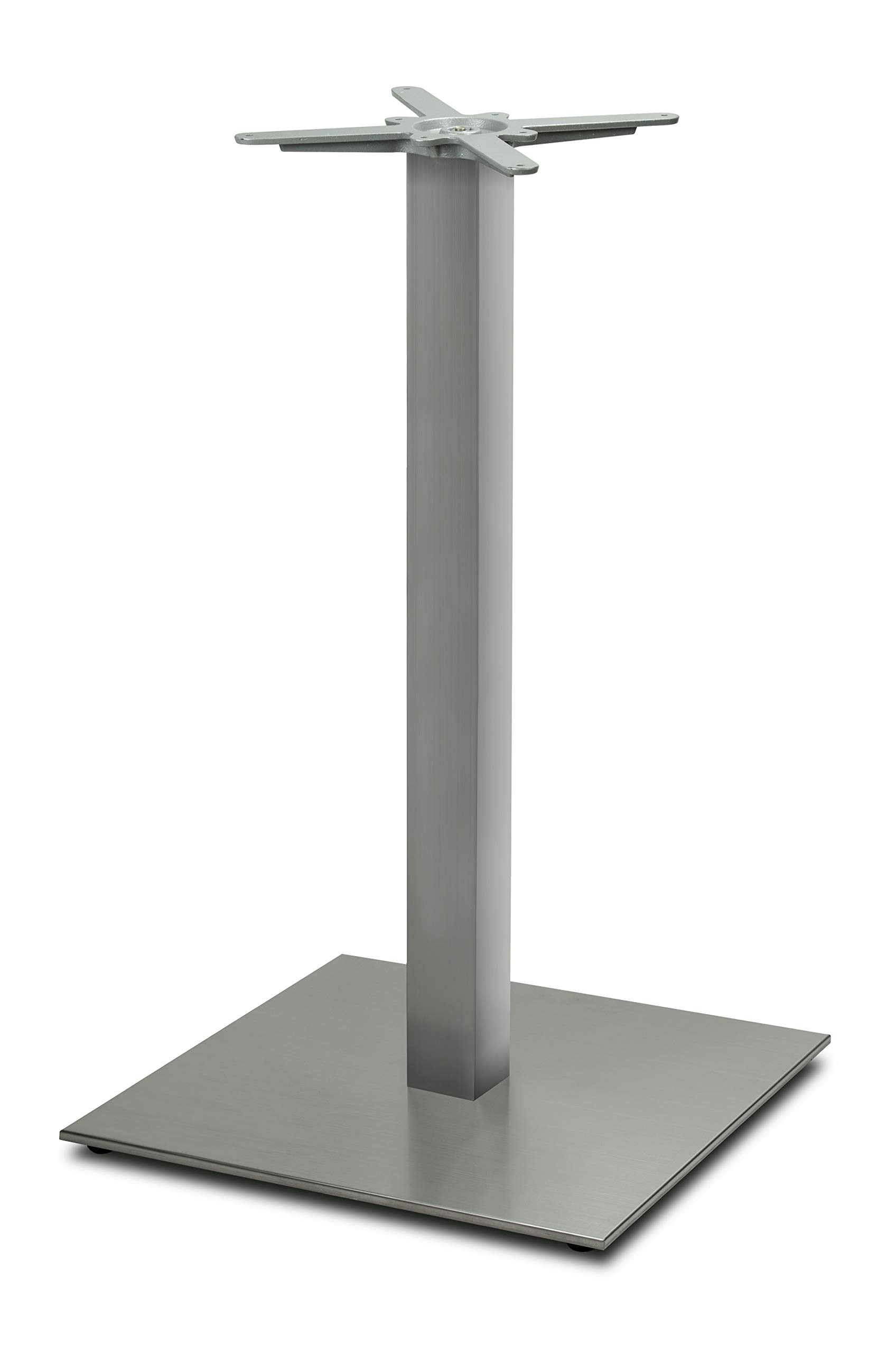 Stehtischgestell Tischbein Edelstahl | Premium | PD7594inox/110 | INOX | Stehtisch | Höhe 108 cm | 33 kg | Bodenplatte 60x60 cm | max. Tischplattengröße 90x90 / Ø 120 cm