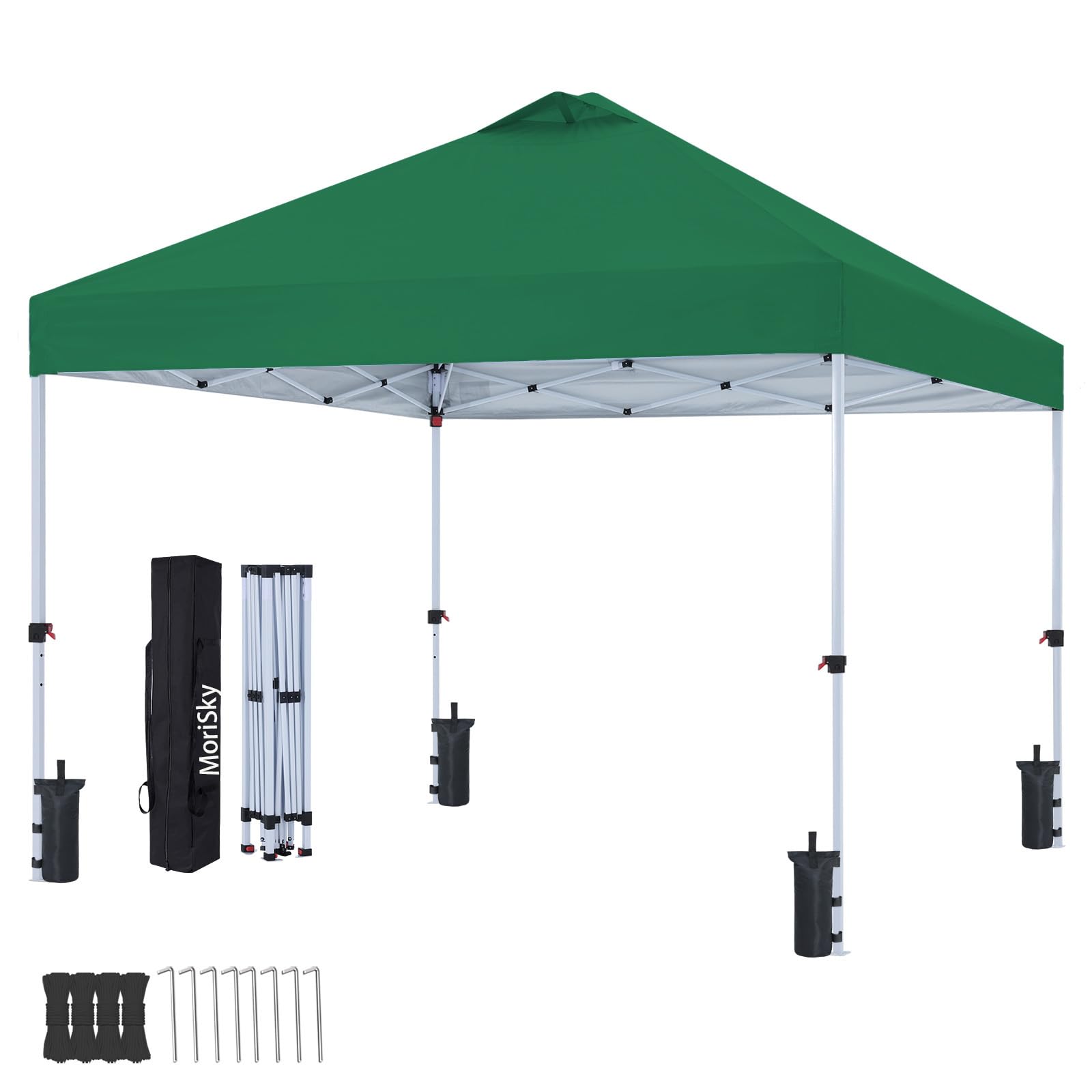 Amazon | MoriSky タープテント 3m×3m 支柱径3cm 風抜けベンチ