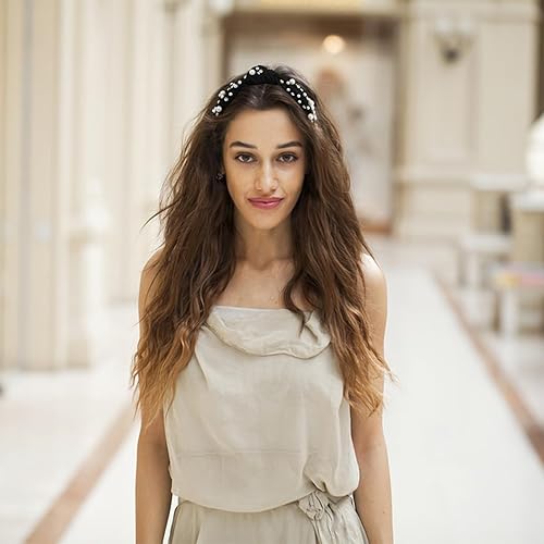 Miniatura 3 de Diademas de perlas para niñas, diademas de diamantes de imitación para mujer, diadema ancha anudada para mujer, diadema negra con cuentas,