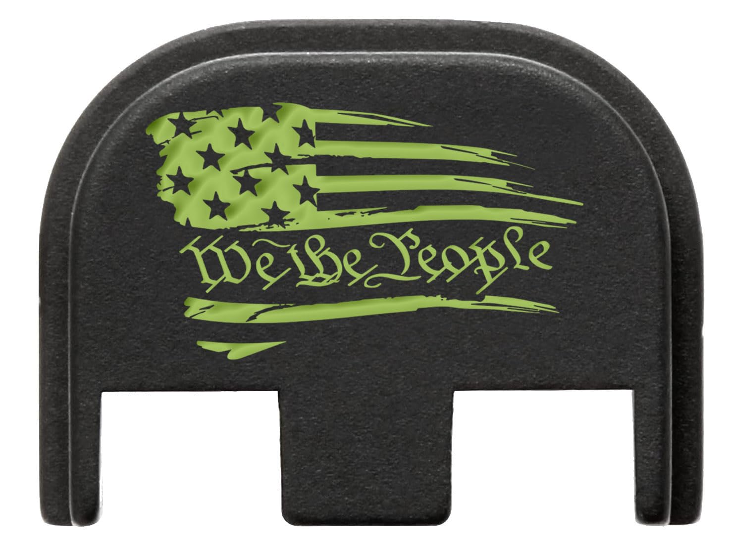 NDZ Performance Slide Cover Back Plate for Glock Gen 5 – Black Aluminum, Custom Laser Engraved with Color Fill Options – Fits G17 G19 G19X G20 G21 G22 G23 G26 G27 G29 G30 G34 G45 G47 G49, PSA Dagger