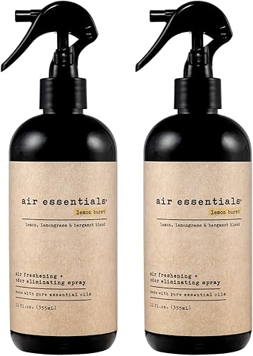 Air Essentials Ambientador y eliminador de olores en aerosol, 12 onzas, paquete de 2, fabricado con aceites esenciales puros, aroma a explosión de