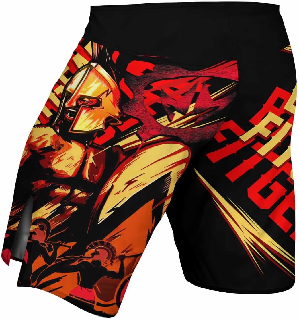 Spartan Symbol Men's Fight Shorts MMA Boxing BJJ Kickboxing Shorts Trunks Fight Wear