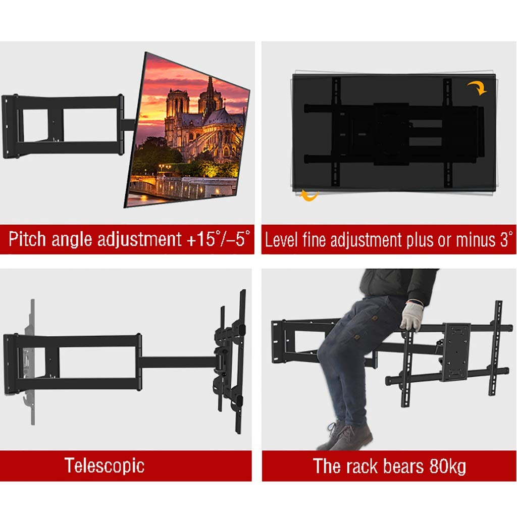 Soporte de TV Soporte de Pared para TV Soporte de Montaje en Pared para TV, para la mayoría de televisores de 32 a 42 Pulgadas, soporta hasta 28 kg, la Distancia máxima es de 200 x 200 mm