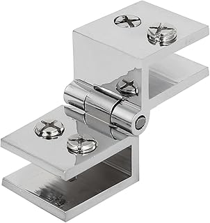 Aexit Bathroom Cabinet Fall Protection Door 180 Degree Glass Holder Clamp Clip Hinge Safety Clips Silver Tone