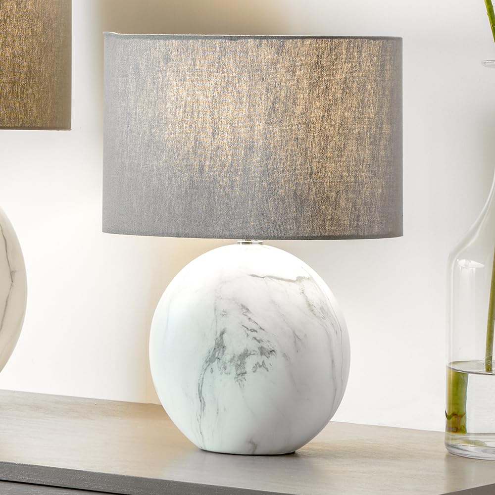 Pacific Lifestyle Crestola Ceramic Marble Effect Table Lamp