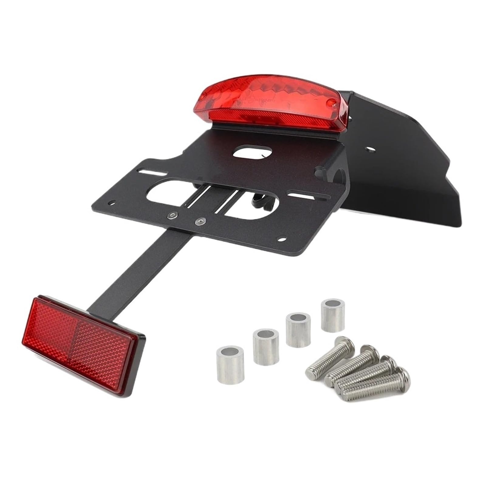 Pasuje Do Honda SCL500 2023-2024, Zestaw Usuwania Tylnego Błotnika I Uchwytu Na Tablicę Rejestracyjną Ramka tablicy rejestracyjnej Tablica motocykla(With Reflector Red)