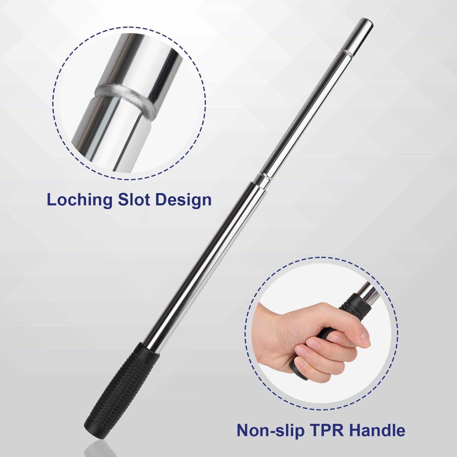 58,4 cm verlängerter Radschlüssel – 4-Wege-Hochleistungs-Reifenschlüssel aus Eisen mit Aufbewahrungstasche, arbeitssparendes Radmutter-Werkzeug und Standard-Stecknüsse (17 mm/19 mm/21 mm/23 mm