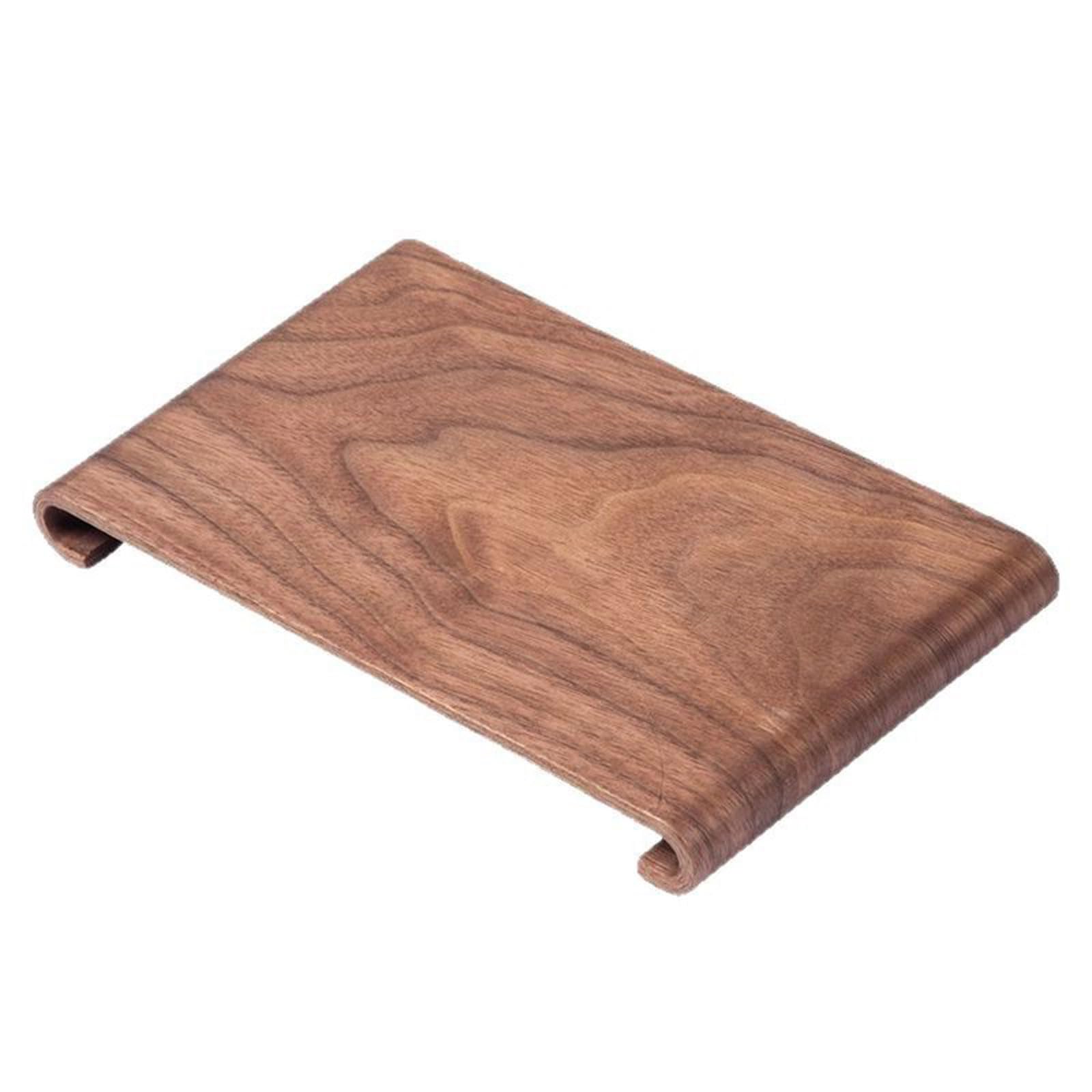 MALSSE Tray Rectangular Wooden Desktop Display Water for Home Brewing Handcrafted Walnuts Teas Plate