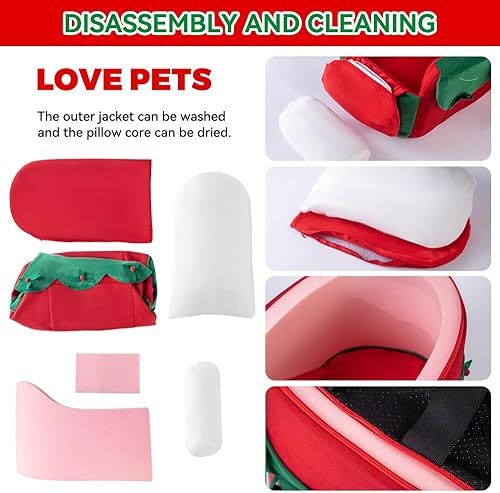 Miniatura 5 de HIFUAR Asiento elevador de auto para mascotas, reposabrazos para perros pequeños, asiento elevador para automóvil, consola media, asiento de auto