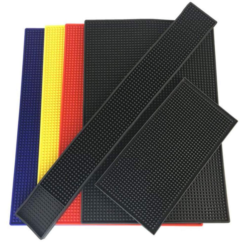 Non-Slip Rubber Bar Mat Bar Runner Glass Drip Tray,Red,11.8 * 17.7in — Amazon image 2