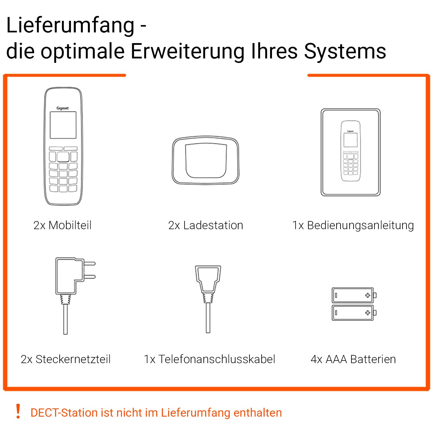 Gigaset Comfort 520HX Duo Schnurloses Telefon DECT-Mobilteile Fritzbox-kompatibel titan-schwarz