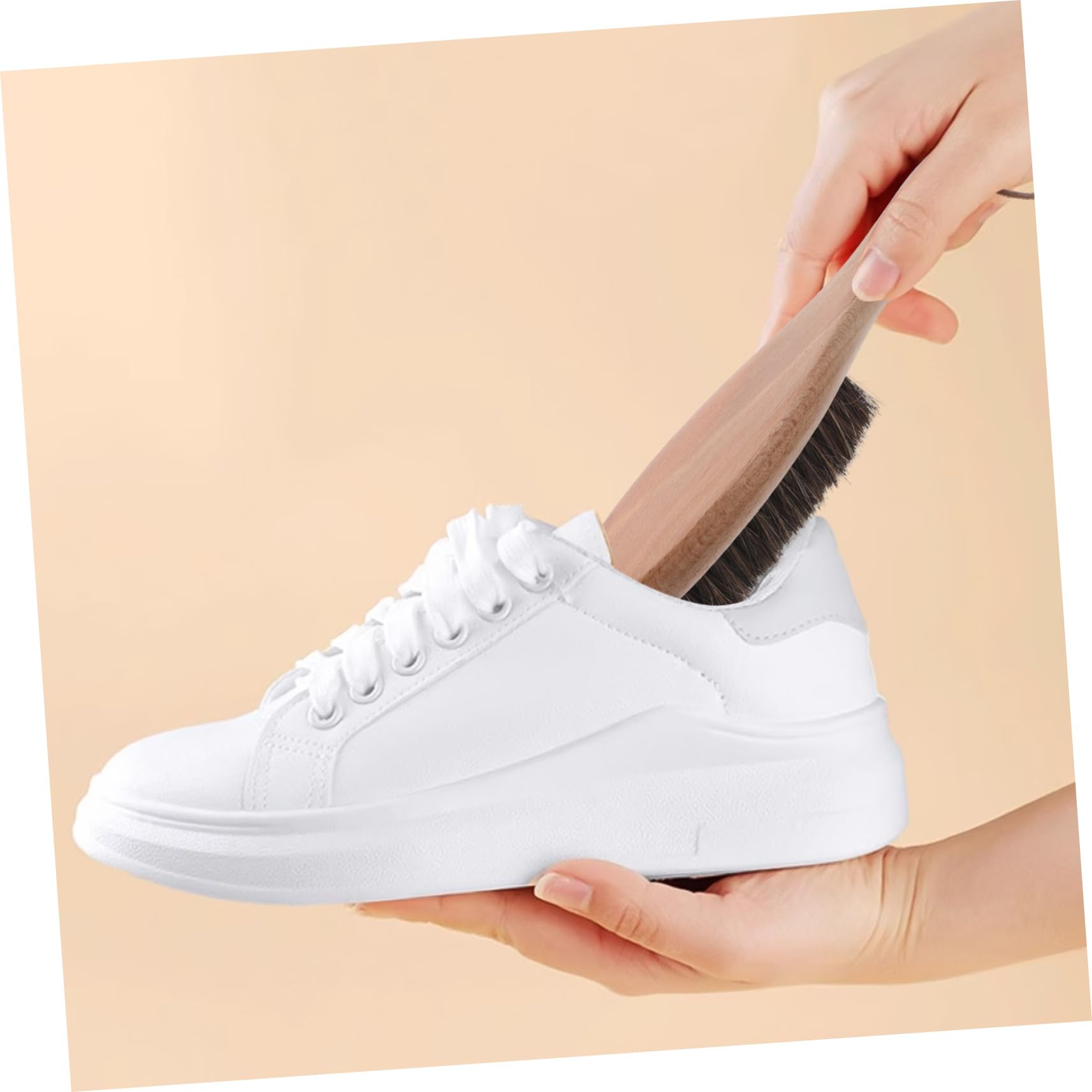 2pezzi Spazzole Per Scarpe Setole Spazzole Per e Lucidatura Per Scarpe e Sintetico e