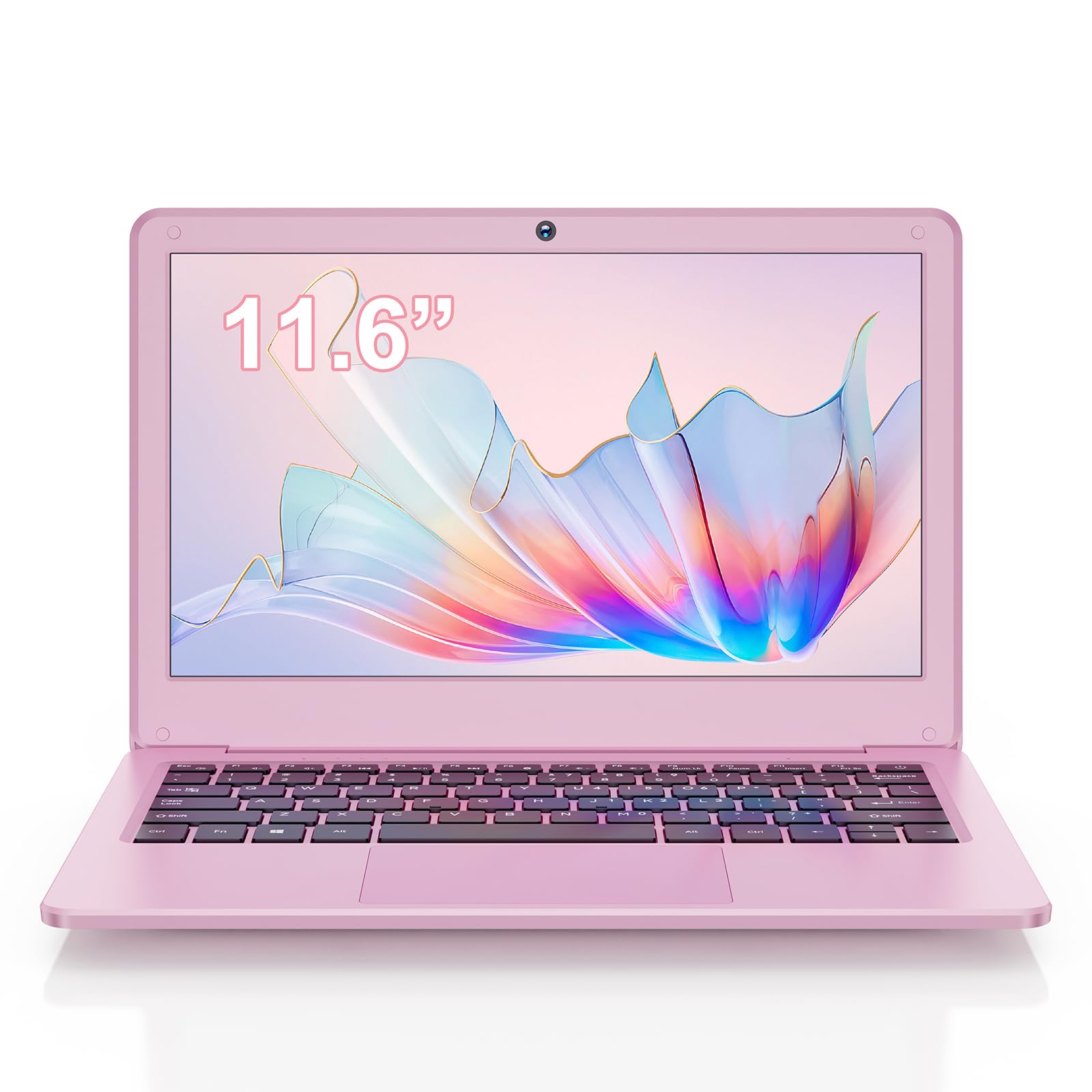 Laptop 11.6" Laptops Computer Small Size, Mini Laptop 8GB RAM, N4000 Dual Core Processor,128GB ROM SSD, Slim and Lightweight Notebook for Work, School, Travel Pink Laptops (Pink)