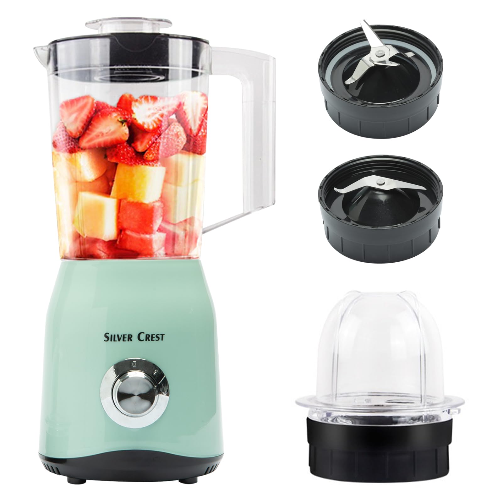 1500W Sports Blender and Smoothies Blender, 3-Speed for Crushing Ice, Puree, 1.5L Ice & Frozen Fruits，Ice Crush Function