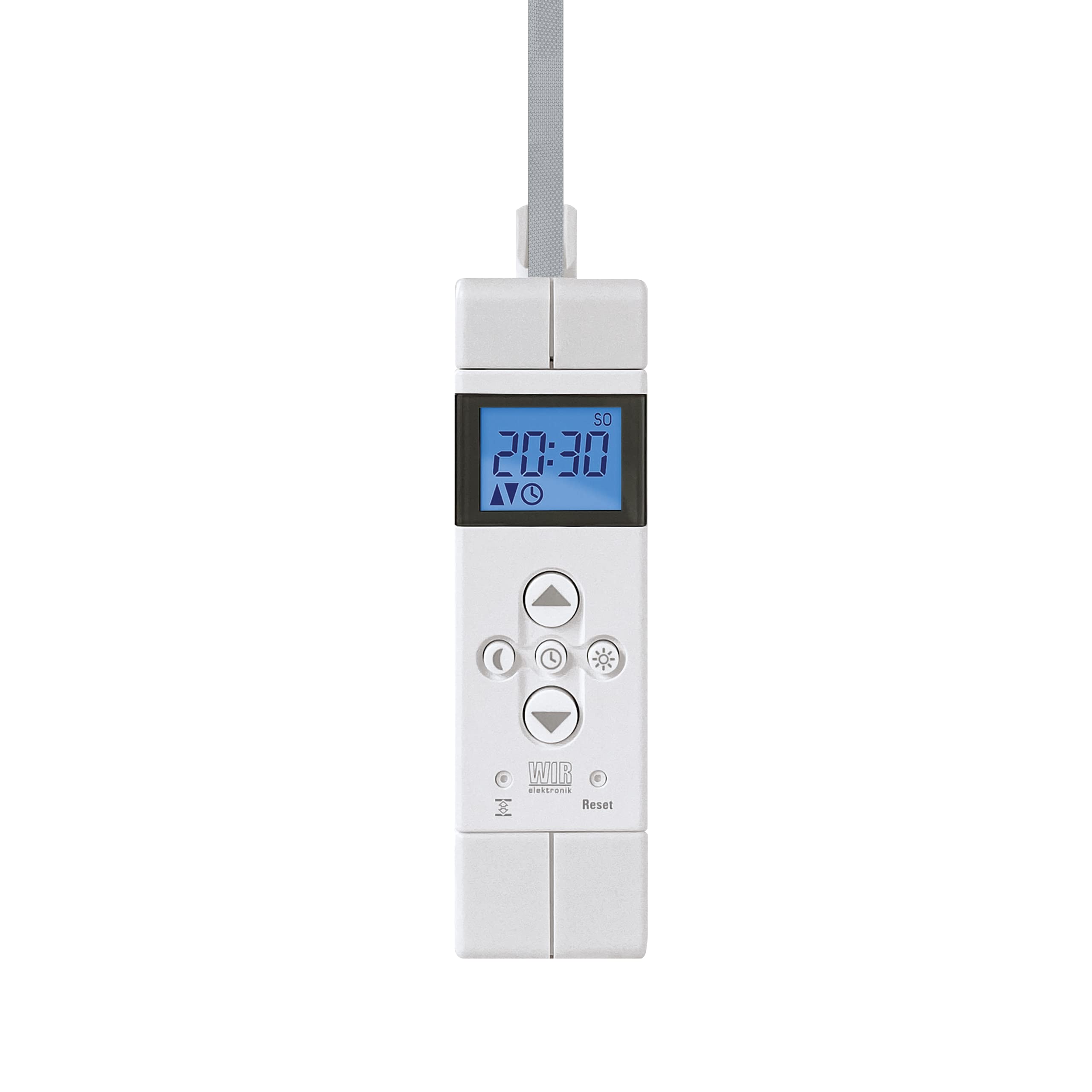 WIR elektronik, eWickler Comfort FUNK COMPAcT, eW540-M, kleinste Gurtwickler, bis 9 kg, für 15 mm Gurtbandbreite, Fahrtzeiten einstellbar, inkl. Netzstecker