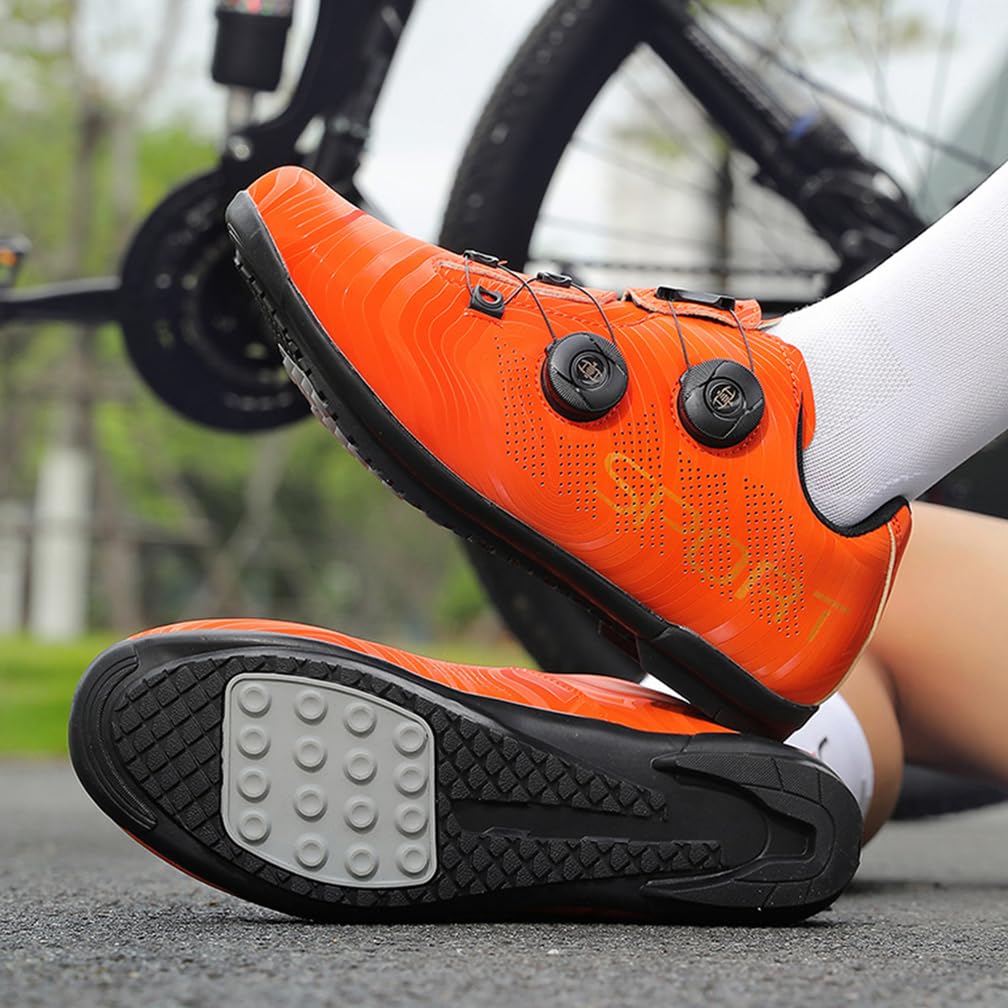 Zapatillas De Ciclismo Hombre Mujere con Suela De Goma Zapatillas De Bicicleta De Montaña Y Carretera Antideslizante Ligeros Sin Calas para Deportes al Aire Libre