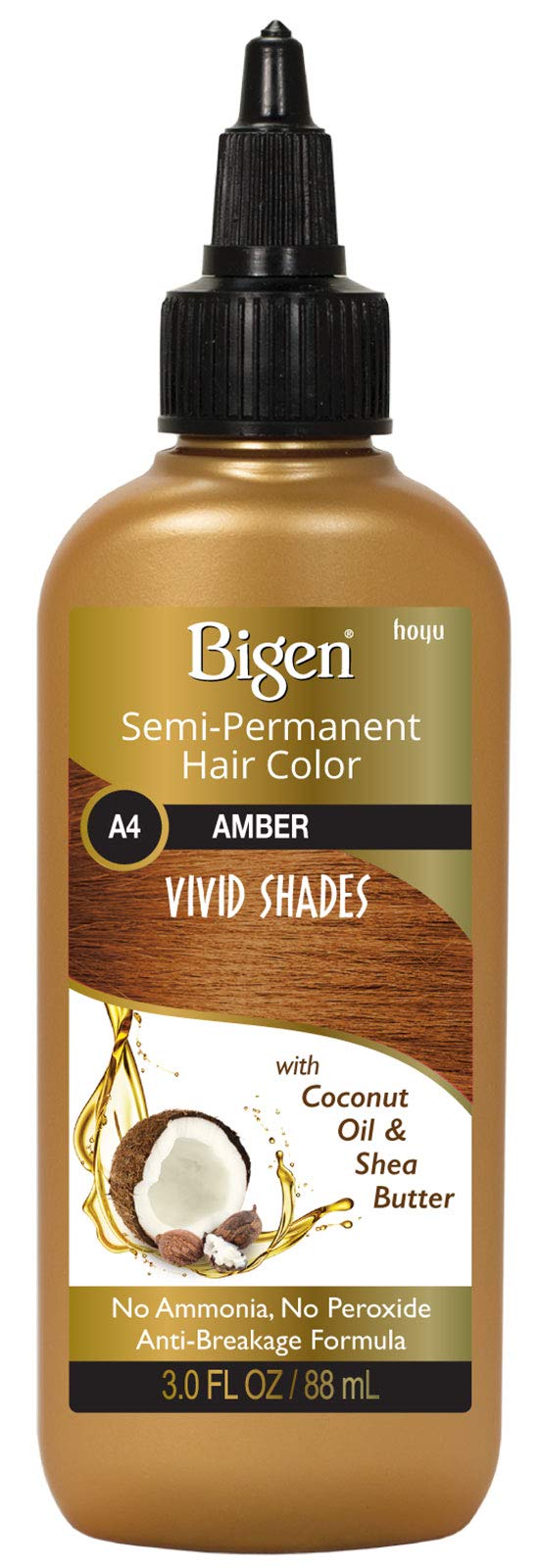 Amazon.com : Bigen Semi Permanent Hair Color #A4 Amber, 3 oz