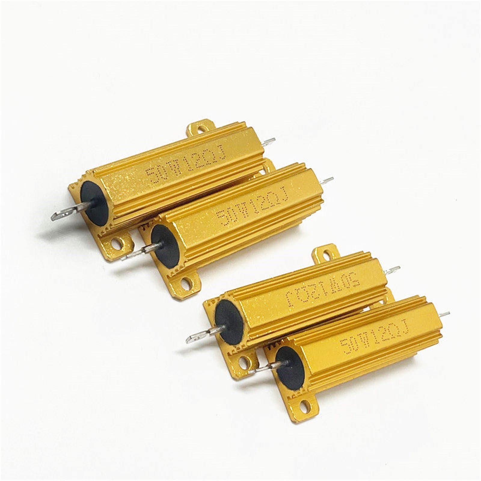 Złoty aluminiowy rezystor powłoki RX24-50W 1.6R 1.8R 2R 2.2R 2.4R 2.5R 2.7R 3R 3.3R 3.5R 3.6R 3.9R 4R Euro 1 szt. (50 W złota aluminiowa powłoka 3R)