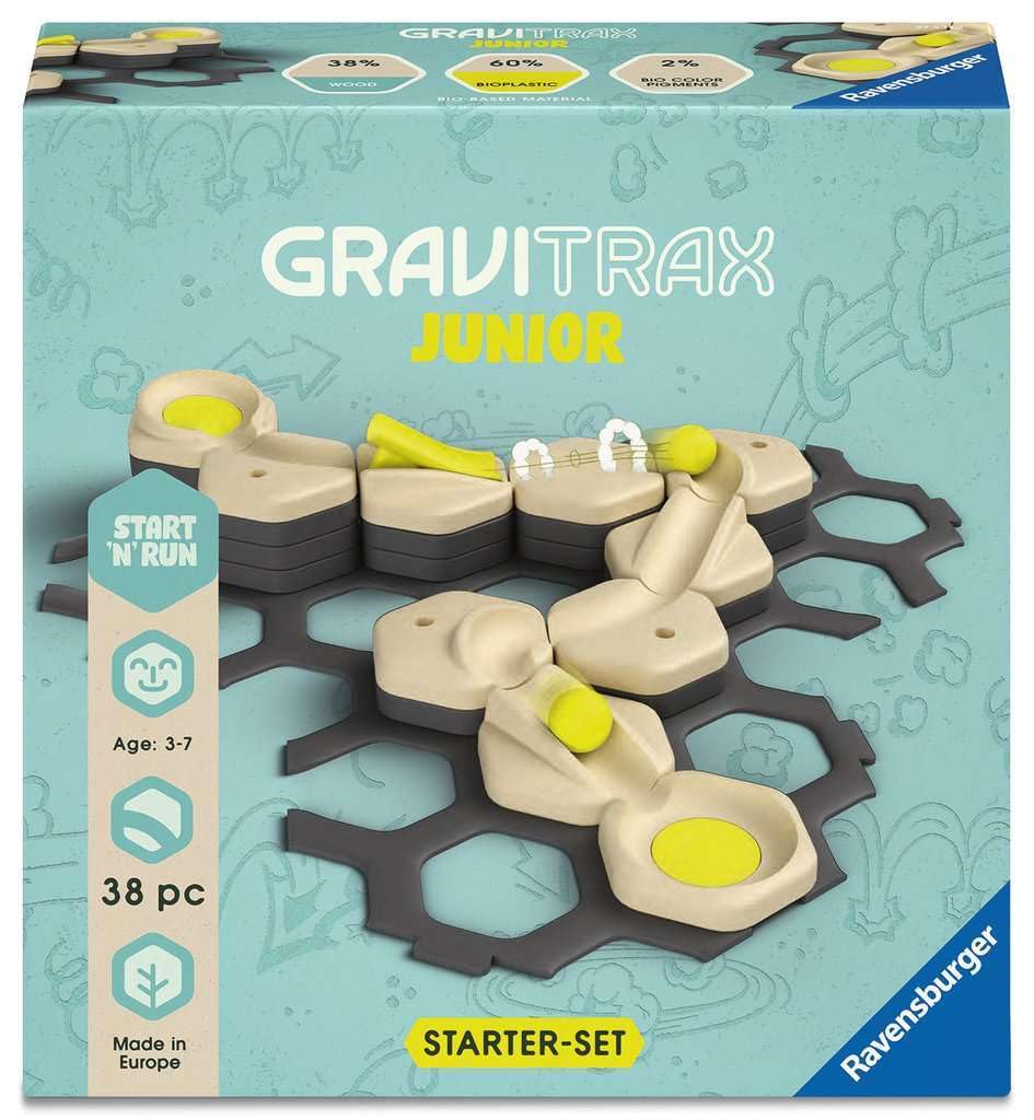 GraviTrax Junior Starter Set S - Expandable Marble Run for Children, Marble Run Mainly Made of Renewable Raw Materials with Educational Toy and Construction Toy from 3 Years