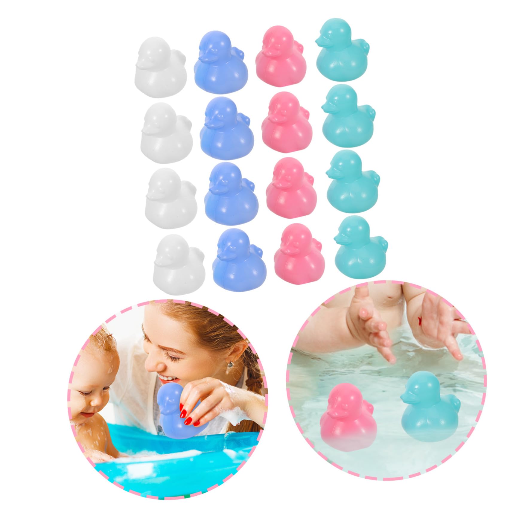 64pezzi Giocattolo Galleggiante Forma Anatra Palline Plastica Colorata per Ragazzo Ragazza Ragazza Vasca Bagno Spiaggia o Sala Gioco