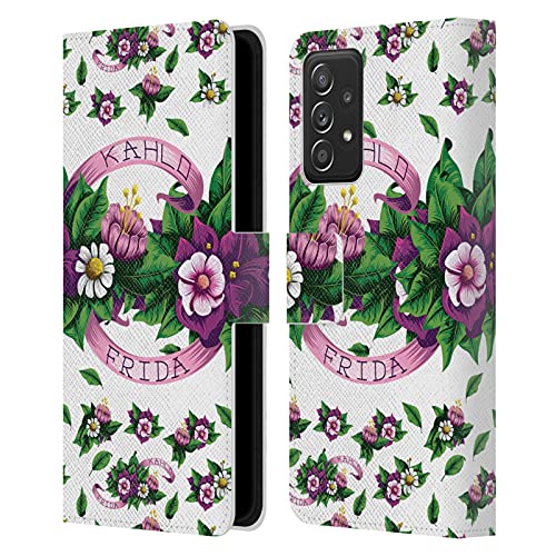 Étui Samsung A53 5G Frida Kahlo pochette violette fleurie pour vos sorties et voyages
