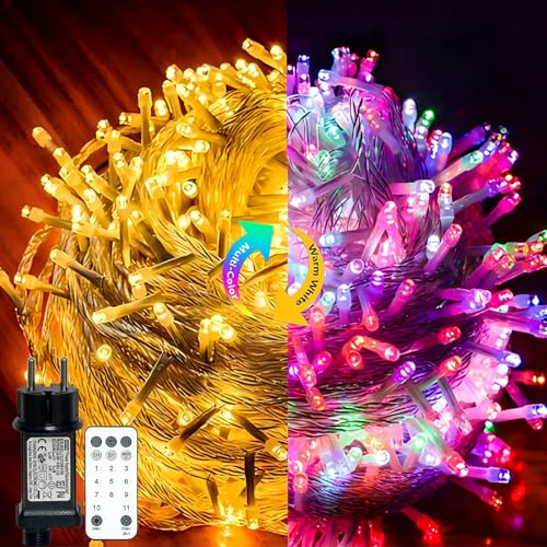Hopelit Lichterkette Außen Innen, 10M 100 LED Lichterkette Außen...