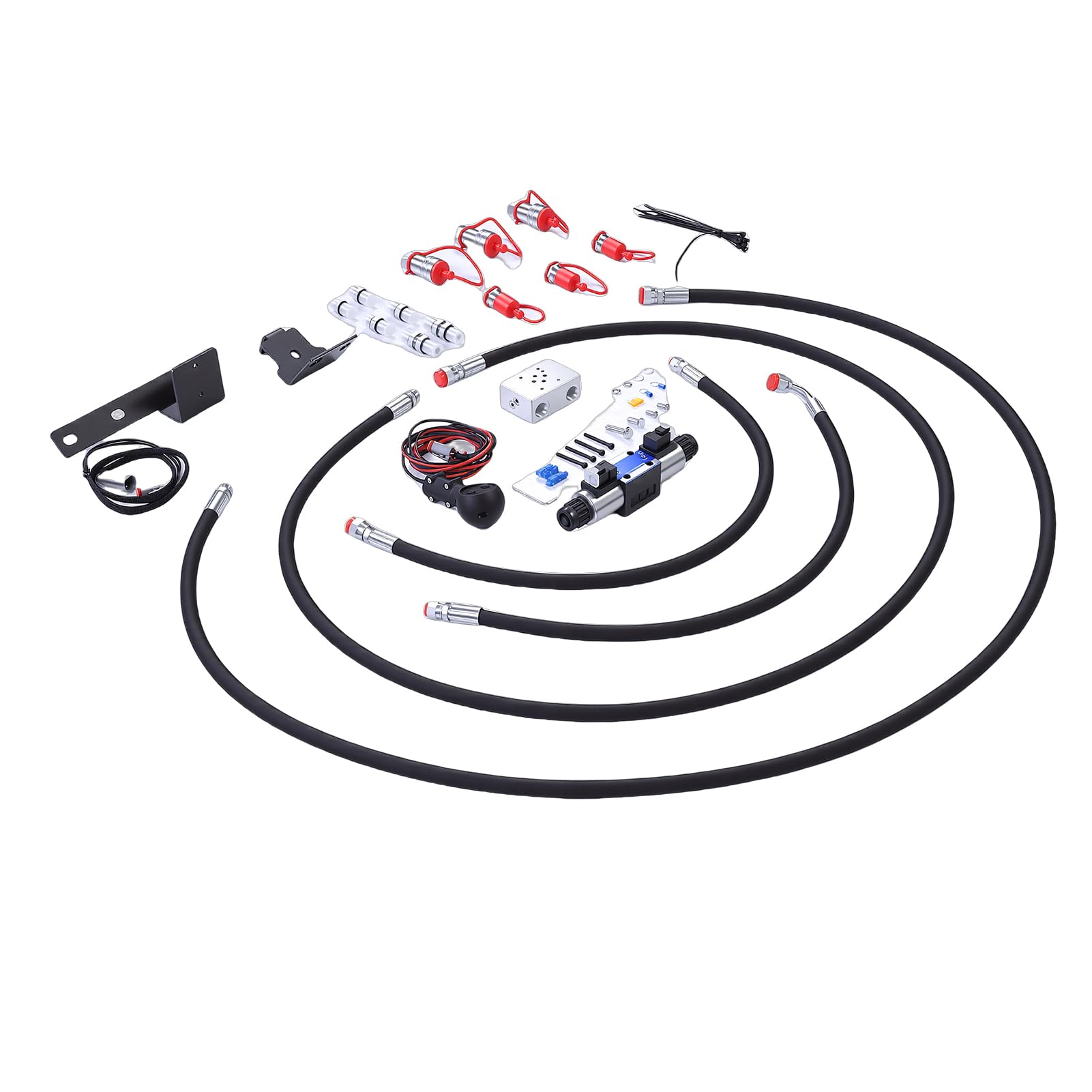 Tnfeeon Kit Valvola Terza Funzione di Controllo Idraulico per Trattori L4600 L4701 con 12V Portata 3000 PSI 15 GPM Facile Installazione per Attrezzature Agricole per Agricoltori