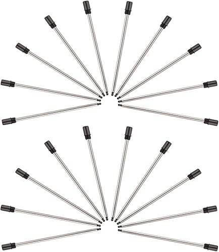 Miniatura 4 de YOUMI Refill 2.75" (20pcs) replaceable ballpoint pen refill, Black ink 1mm midpoint metal refill (Black refill)