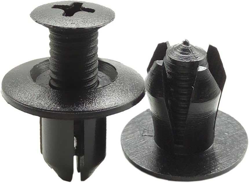 amiciAuto 8 mm Car Plastic Screw Fasteners for Car Bumper Mudguard, 10 Piece