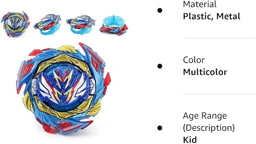 Miniatura 8 de Dwin Bays Blade Battling Tops Bey Burst Spinning Starter SuperKing Booster B-187 Salvador Valkyrie Shot-7 Battle Gyro Juguetes para niños Metal