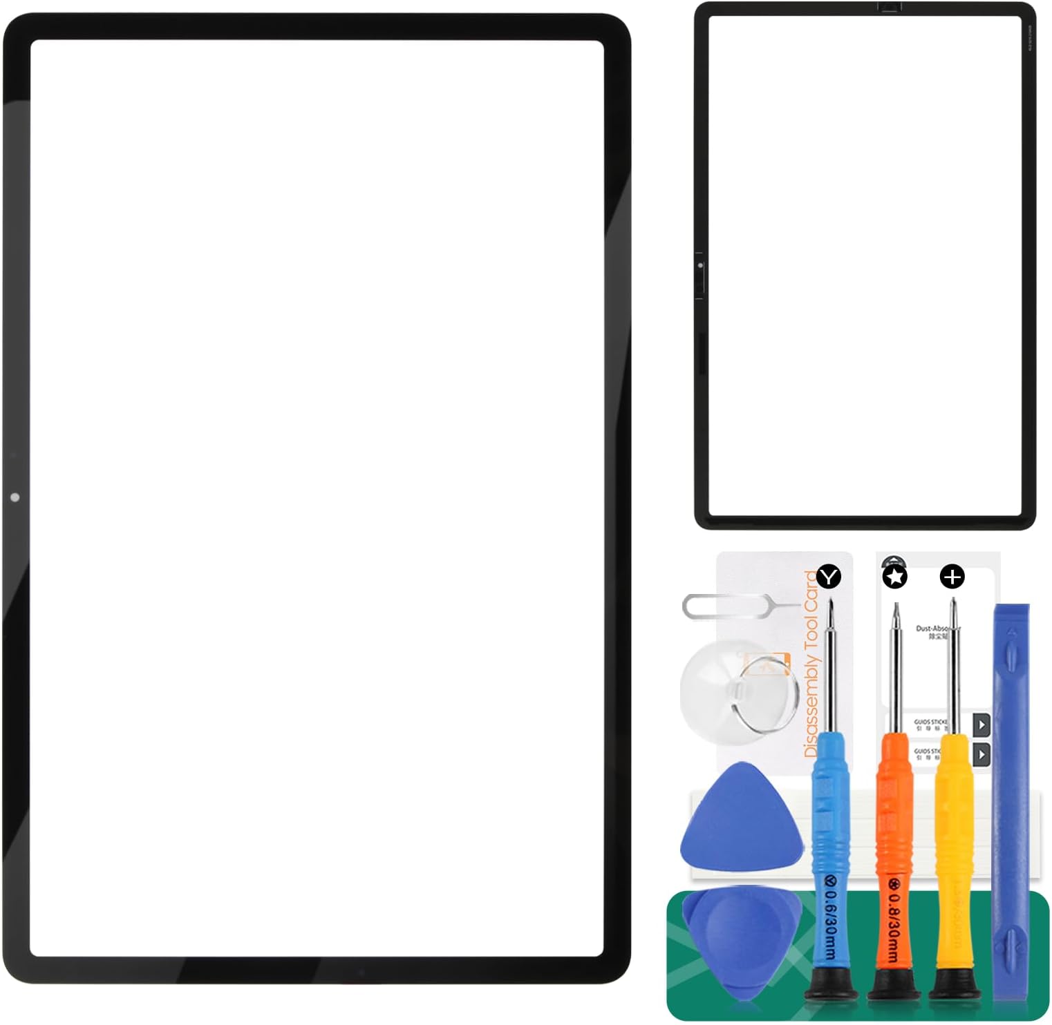 for Samsung Galaxy Tab S7+ Screen Replacement for Samsung Galaxy Tab S7 Plus Front Glass Panel Replacement T970 Outer Lens Glass SM-T970, SM-T976B Repair Parts (Not Digitizer)