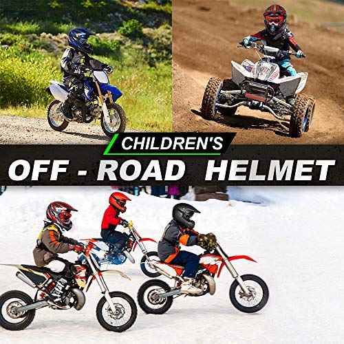 Ilm Youth Kids Atv Motocross Helmet Goggles Sports Gloves Dirt Bike Motorcycle Off Road Dot Approved B07 (Youth-L, Pink Black) #TOP6