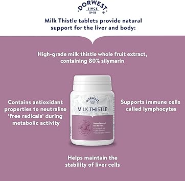 Dorwest Herbs Milk Thistle Tablets for Dogs and Cats 200 Tablets