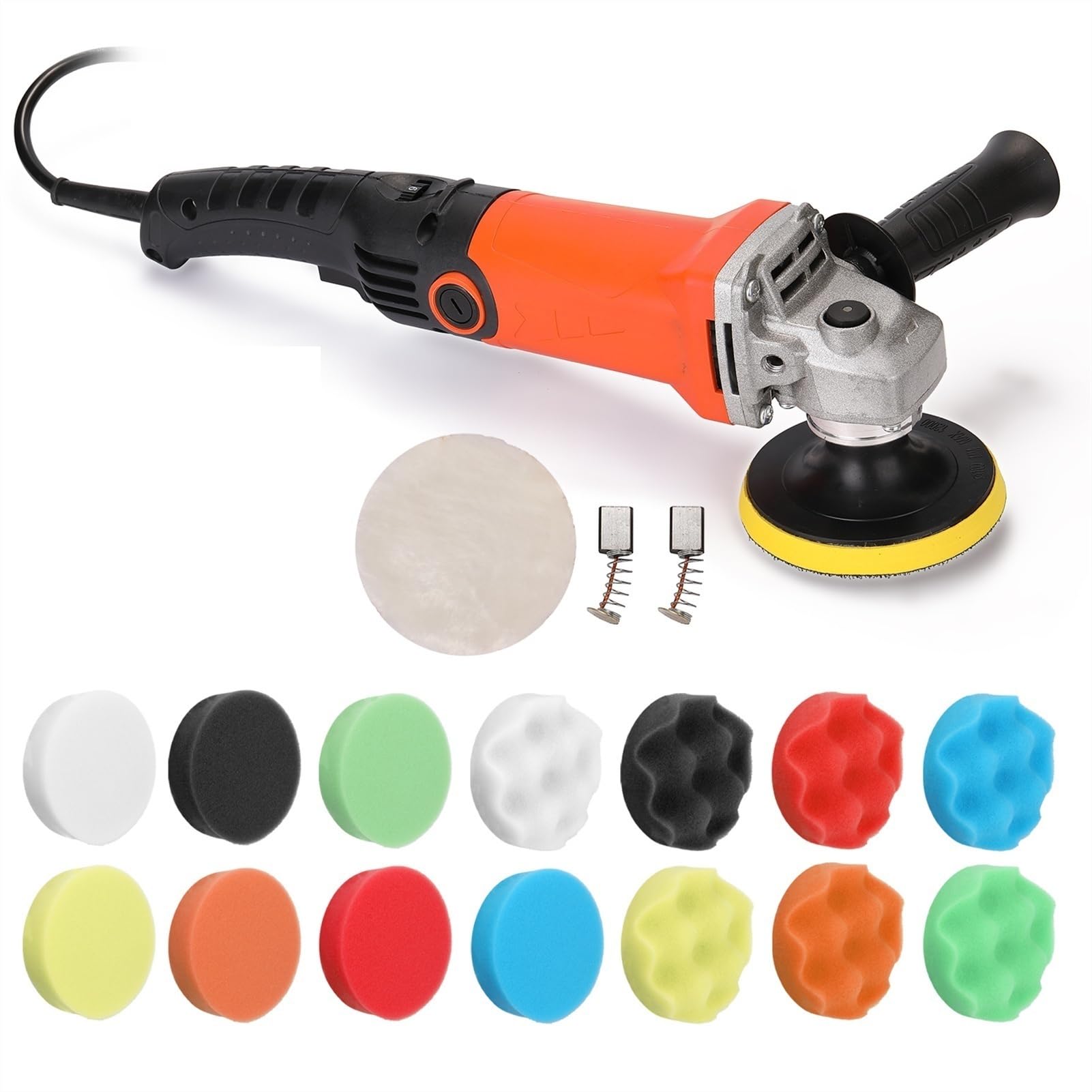 LNHHG Polishing Machine Electric Car Polisher Six Gears Adjustable Speed Grinding Polish Waxing Automobile Furniture(Set 4)