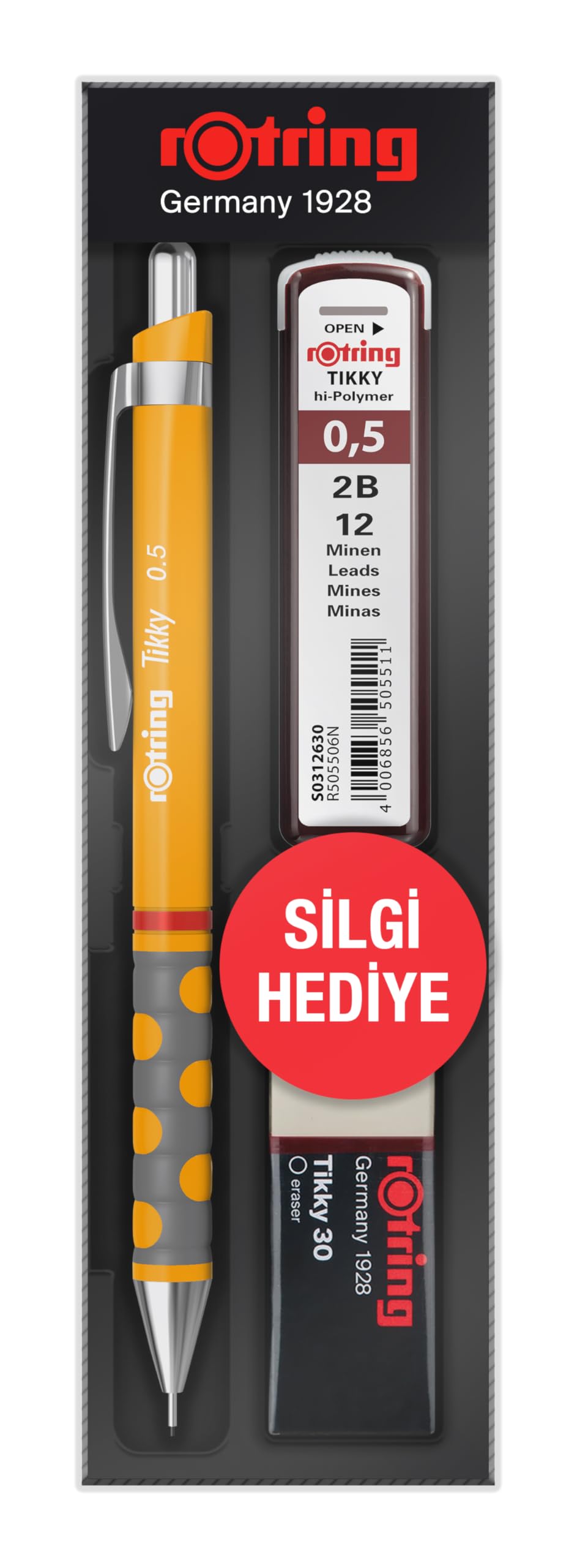 rotring Tikky RD 0.5+Min Silgi Hediyeli - Mango Turuncu