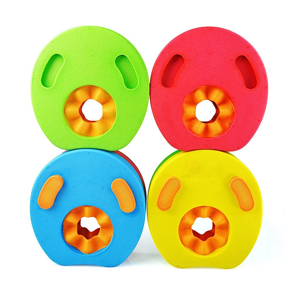 Generic Kids Arm Float Discs Swim Float Safe EVA Foam Non Inflatable Buoyancy Rings for Children Swimming Aid 3 to 6 Years Old 18.6cm Diameter 4 Pack Colorful (A)