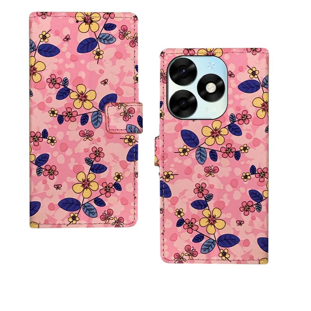 Chaapio ITEL S23 Plus Flip Cover | Premium Leather Finish Flip Cover |Designer Printed Flip Cover for ITEL S23 Plus - Pink Flowers (B0CNHD5DJS) Amazon Price History, Amazon Price Tracker