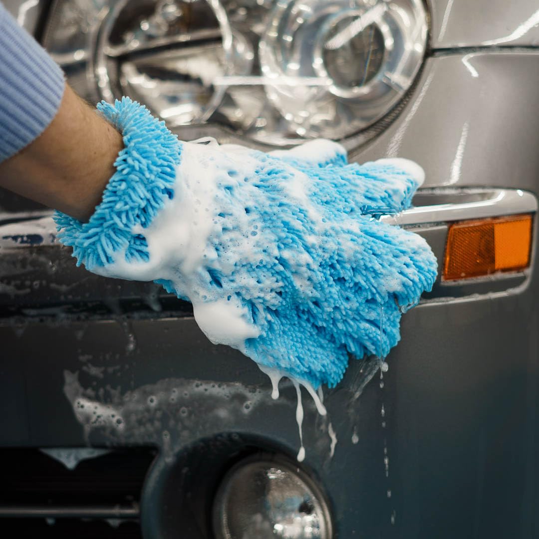 Basic Wash Package - Autowaschset mit Grit Bucket, Perfect Shampoo, Wax Shampoo und Wash Glove - Komplettset für die manuelle Autowäsche