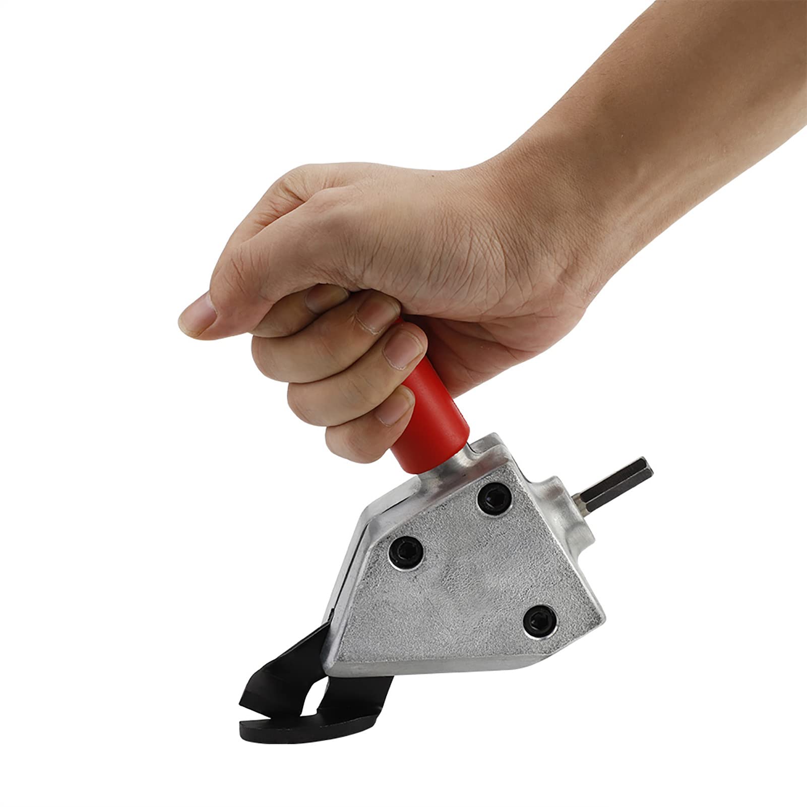 Cortador de Láminas de Metal, Accesorio de Taladro de Cizalla Eléctrica para Placa de Hierro, Herramienta Profesional para Constructores, Lámina de Acero - 1 Pieza