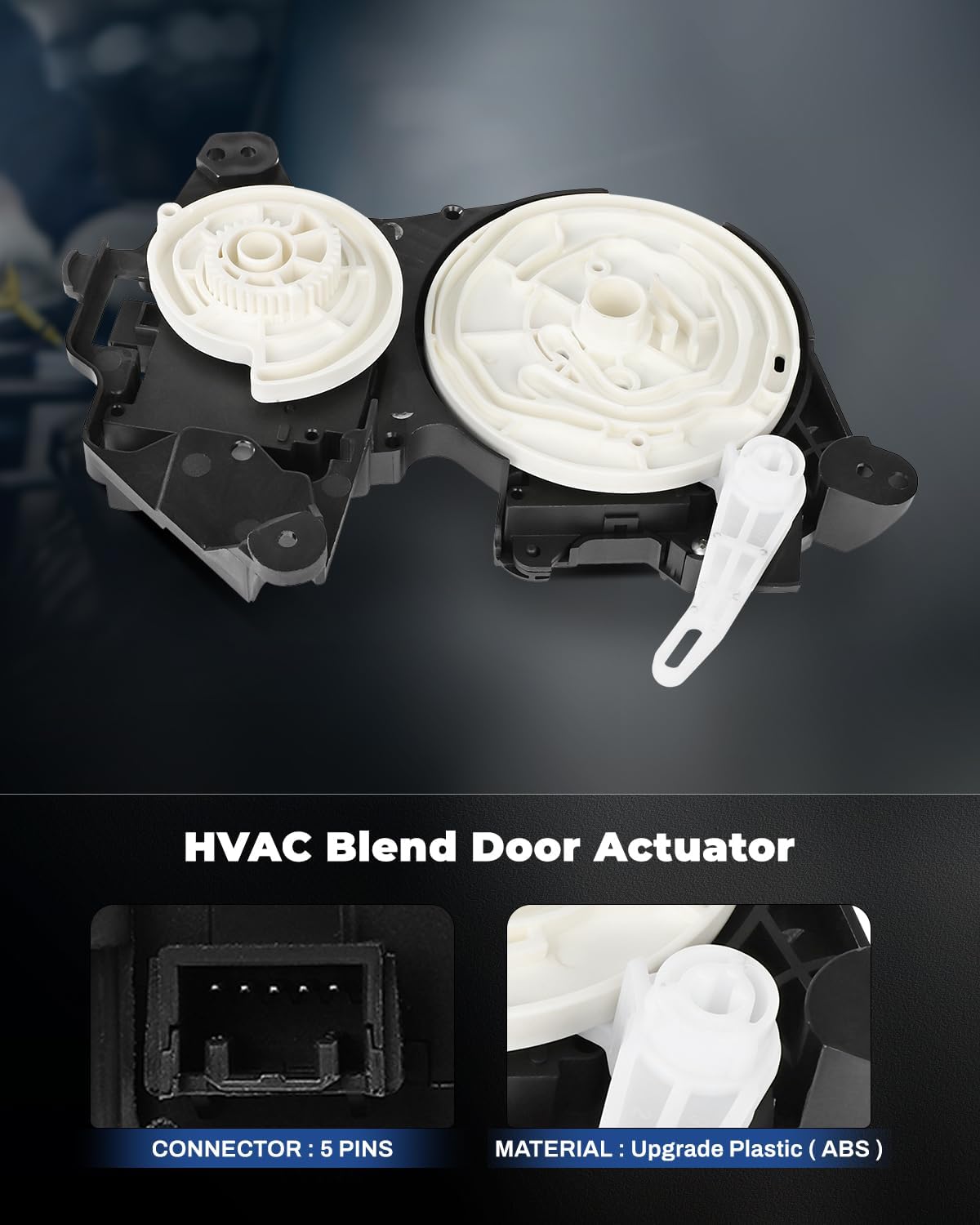 LUJUNTEC Blend Door Actuator Replaces 604-907 Replacement Heater Blend Door Levers Fit for Toyota for Avalon 2005-2007, for Toyota for Camry 2007-2011, for Toyota for Highlander 2010-2016 1PC