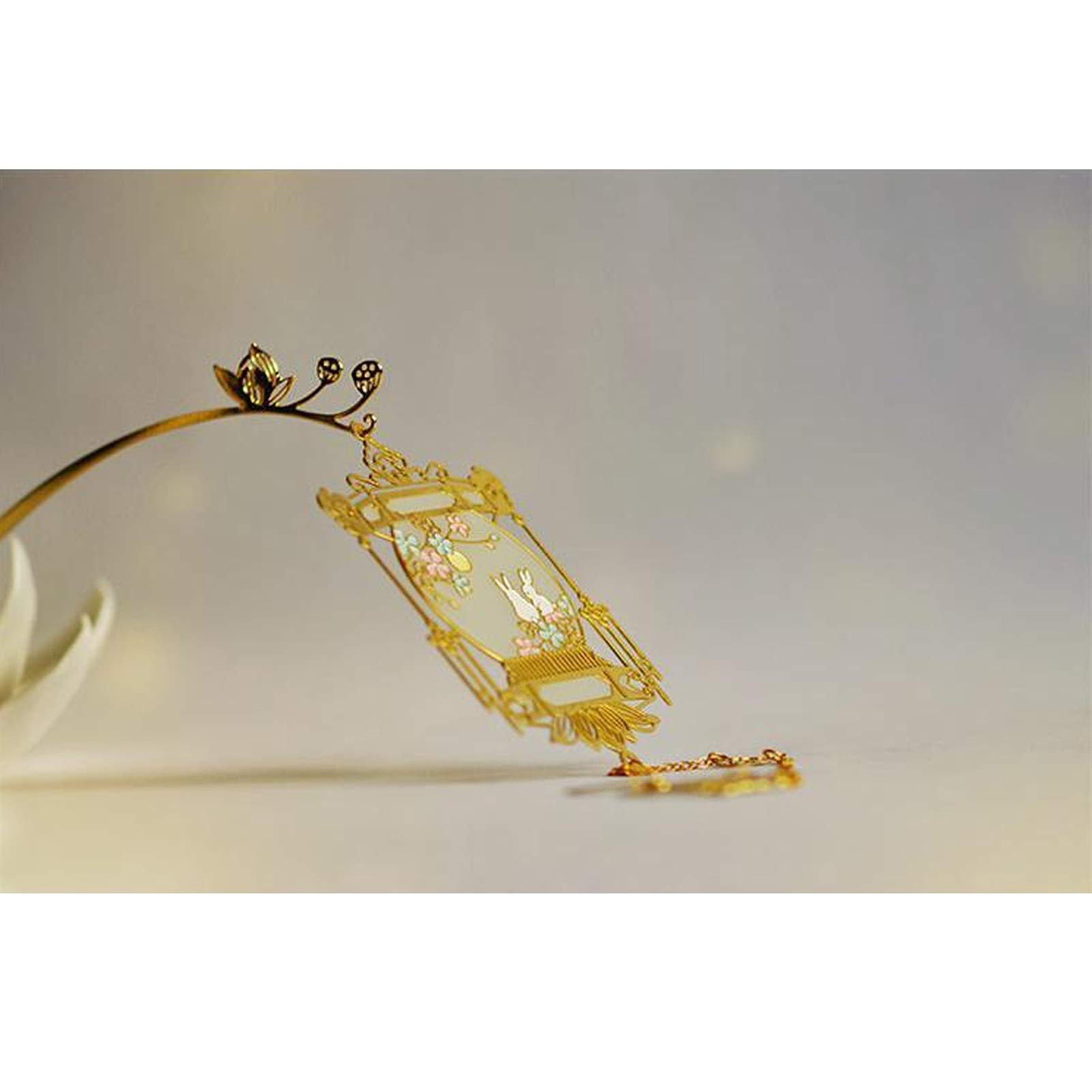 signets Signets, Lanterne Luminous Metal Bookmark, Creative Vintage Bookmark, pour la Lecture d'apprentissage et de Collecte, installez Facilement Une Carte ou Un Livre Marque-Page