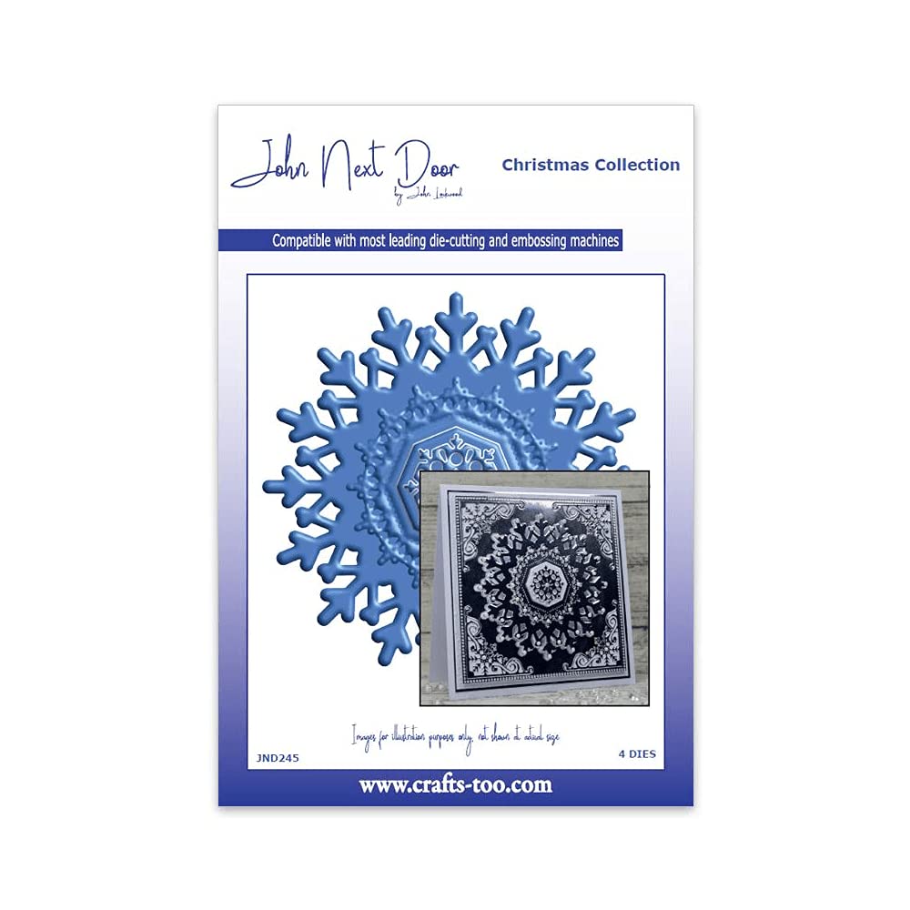 John Next Door Platinum Christmas Die - Snowflake Mandala - Jnd245 - (4Pcs)