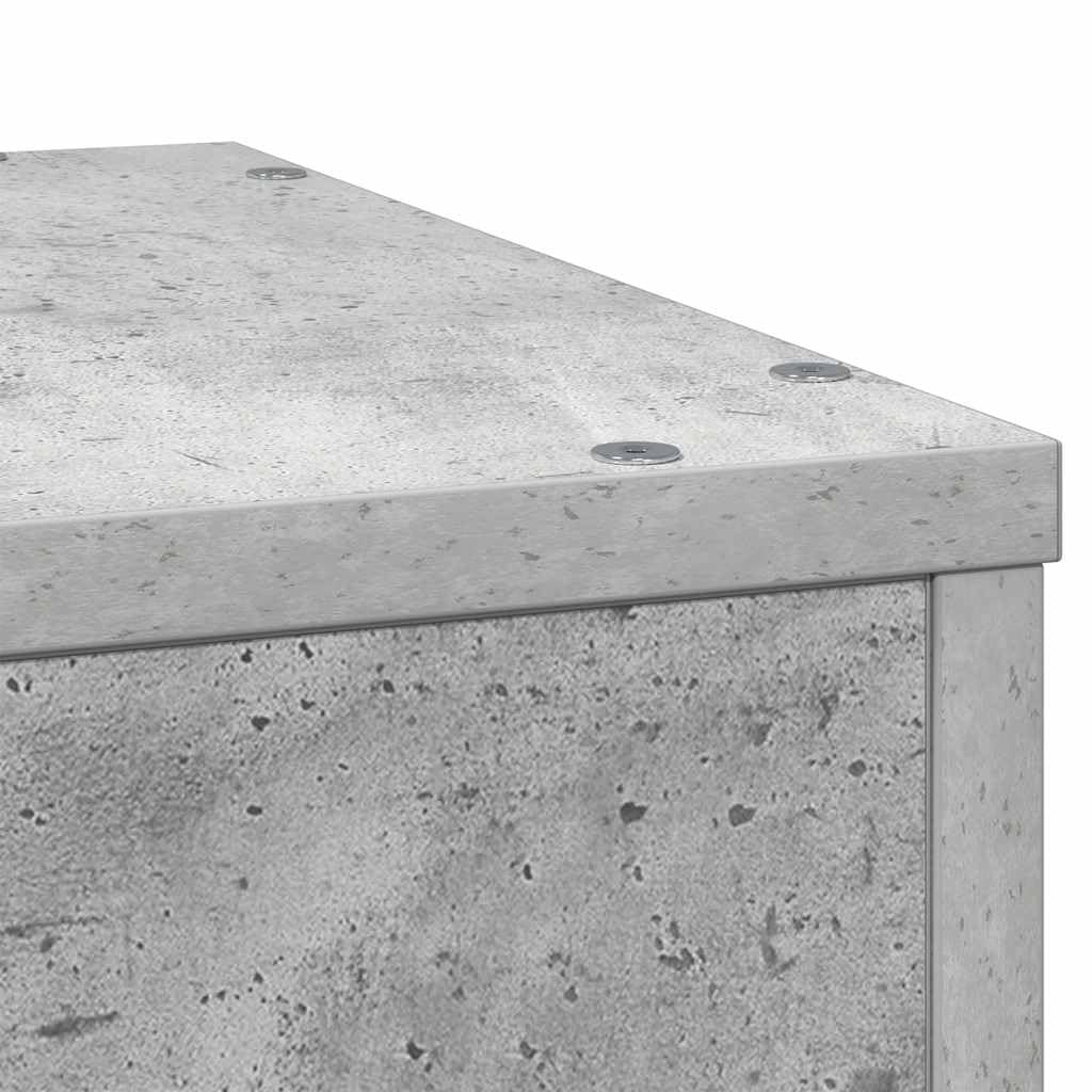 Hothingwell Stojak na rośliny Szary Beton 33x33x100 cm Drewno Ingenierie